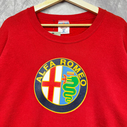 90s Red Alfa Romeo Crewneck Sweatshirt 3998