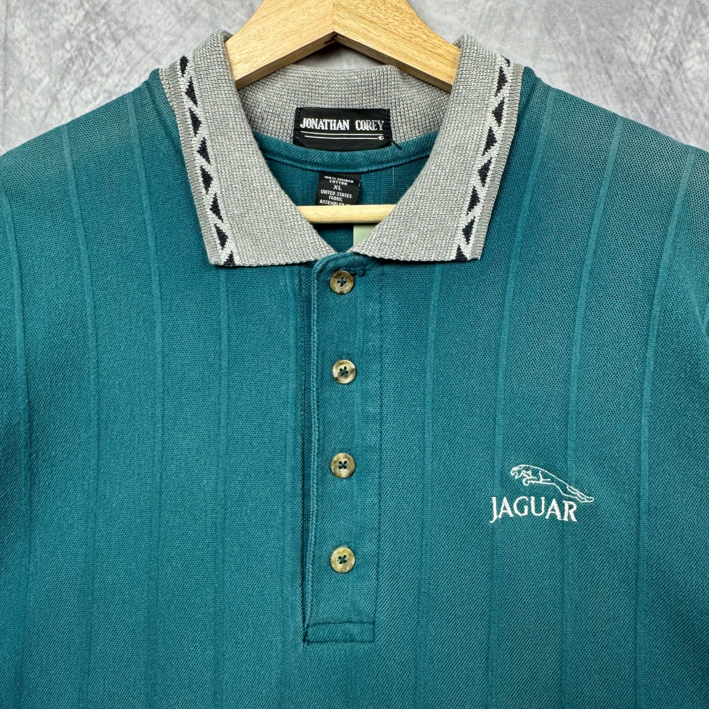 90s Teal Jaguar Polo Shirt 4033