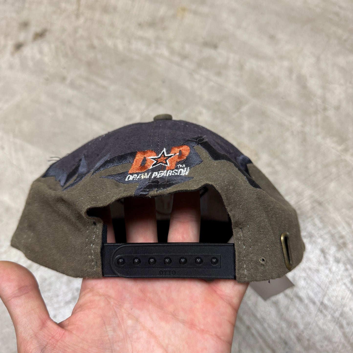 90s Green Gray University of Texas Longhorns Drew Pearson Jagged Edge Snapback Hat