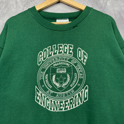 90s Green Engineering Texas Longhorns Crewneck Sweatshirt 4356