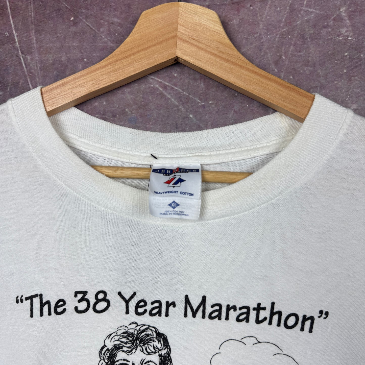 90s White The 38 Year Marathon Shirt 3634