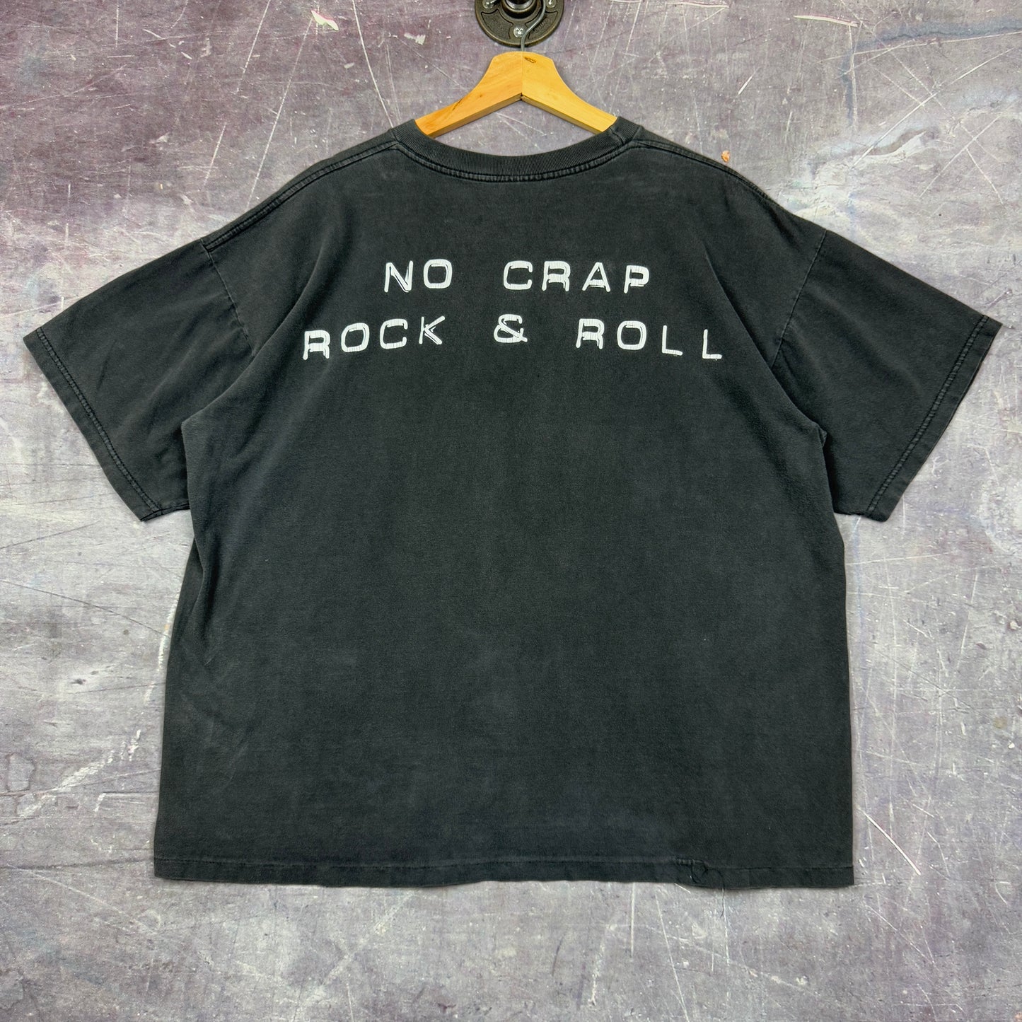 90s Faded Black Ozzy Osbourne No Crap Rock & Roll Graphic Shirt XL 0916