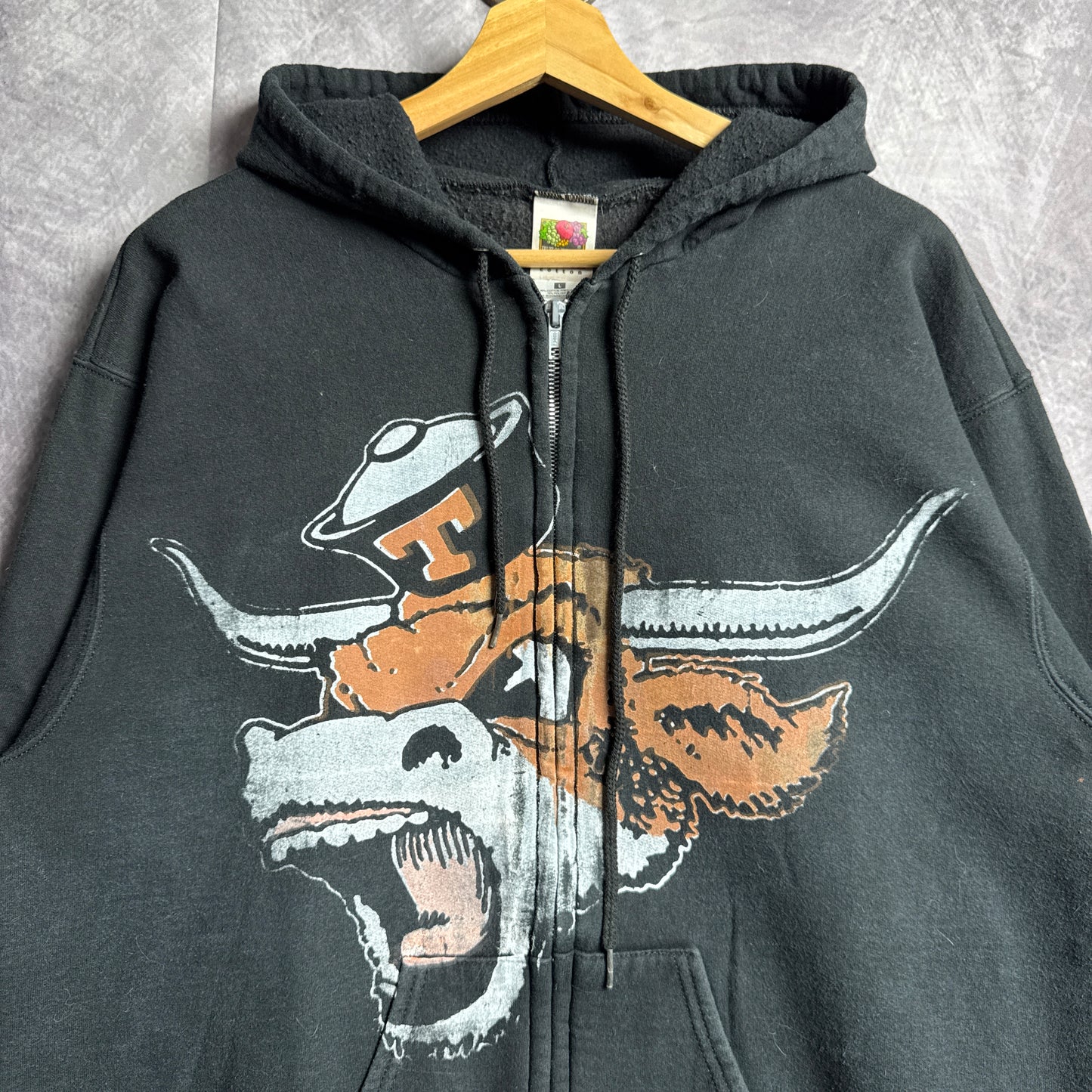 Black Don’t Mess With Classic Texas Longhorns Zip Hoodie 4412