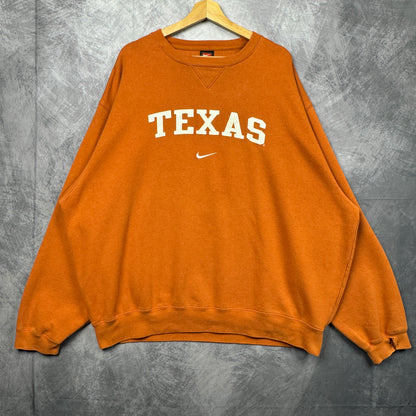 00s Orange Nike Texas Longhorns Crewneck Sweatshirt 4386