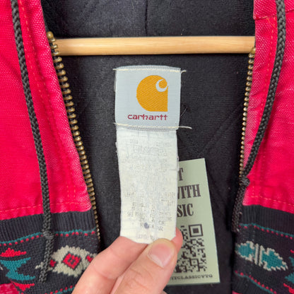 90s Red Carhartt Aztec Jacket 4057
