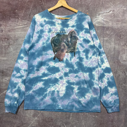 2000 Blue Tie Dye Janis Joplin I'm One Of Those Regular Weird People Graphic Shirt L 2952