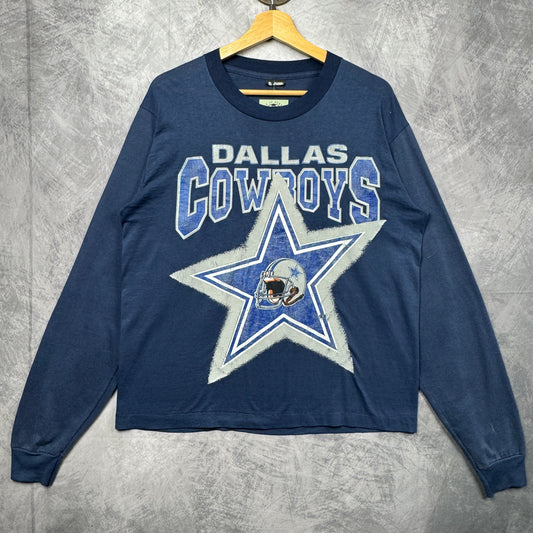 90s Blue Dallas Cowboys Longsleeve Shirt 4261