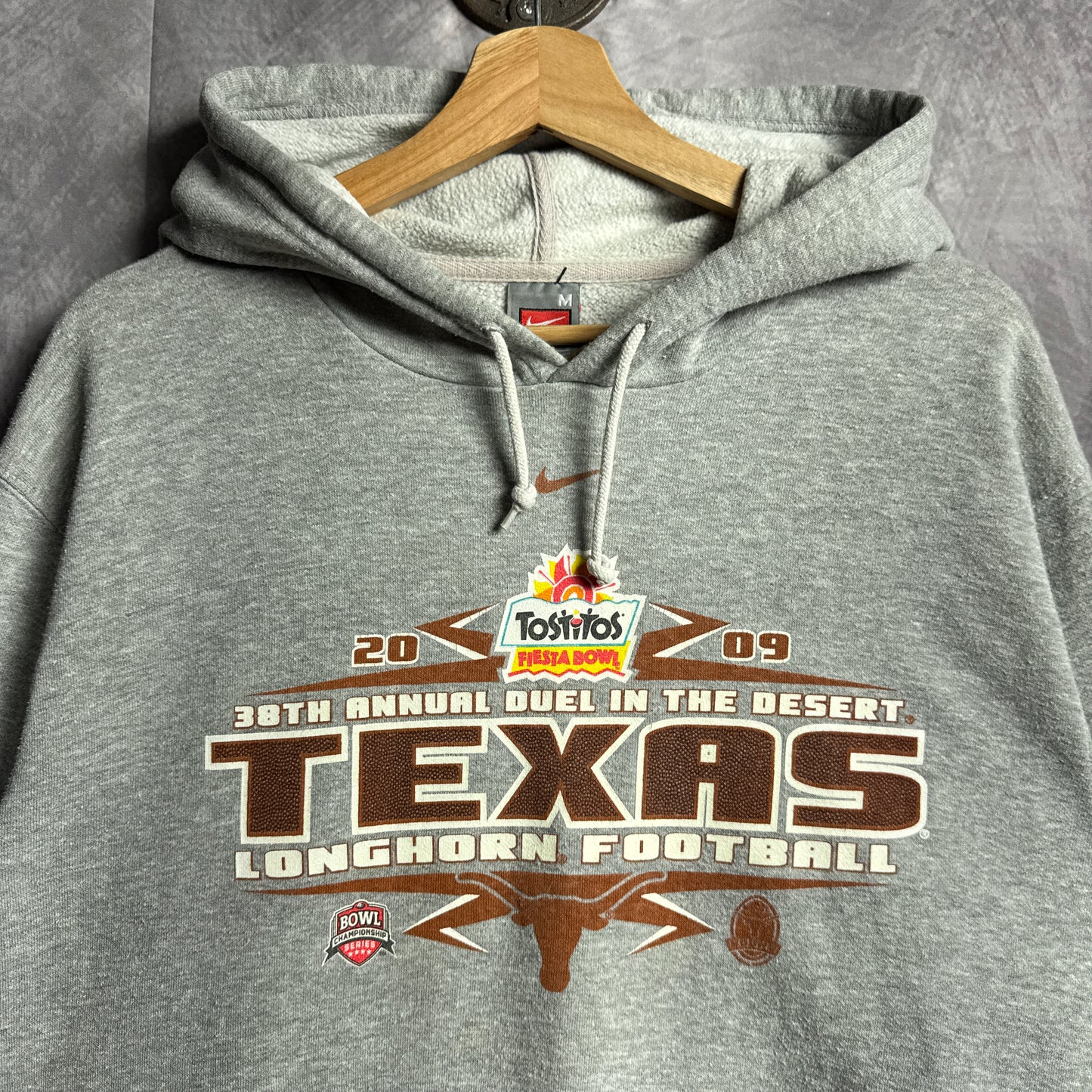 2009 Grey Fiesta Bowl Texas Longhorns Nike Hoodie 4441
