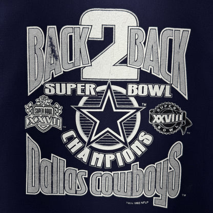 1993 Blue Dallas Cowboys Super Bowl XXVII Shirt 4244