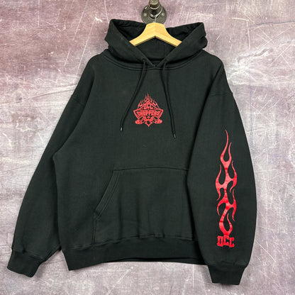 00s Black Orange County Choppers Flame Sleeve Hoodie 3047