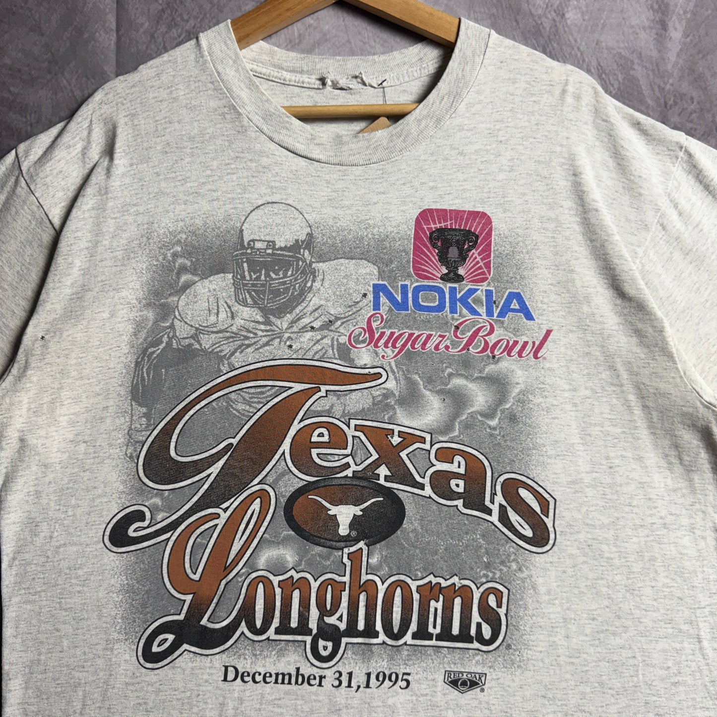 1995 Grey Texas Longhorns Nokia Sugar Bowl Shirt 4555