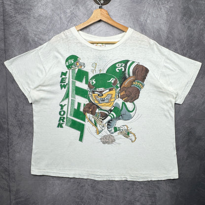 90s White New York Jets Taz Shirt 4207