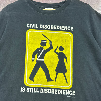 00s Black Civil Disobedience Shirt 3590