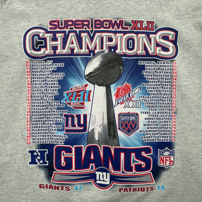 2008 Grey New York Giants Super Bowl XLII Longsleeve Shirt 4222