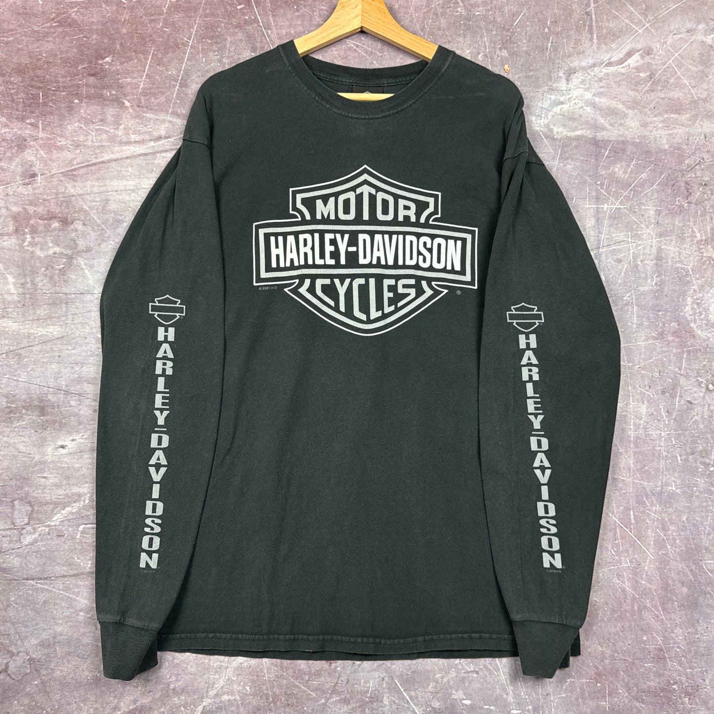 00s Black Harley Davidson Long Sleeve Shirt 3039