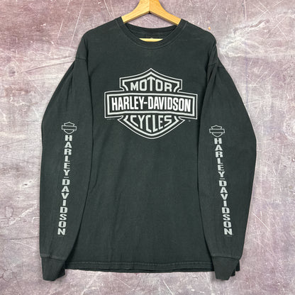 00s Black Harley Davidson Long Sleeve Shirt 3039