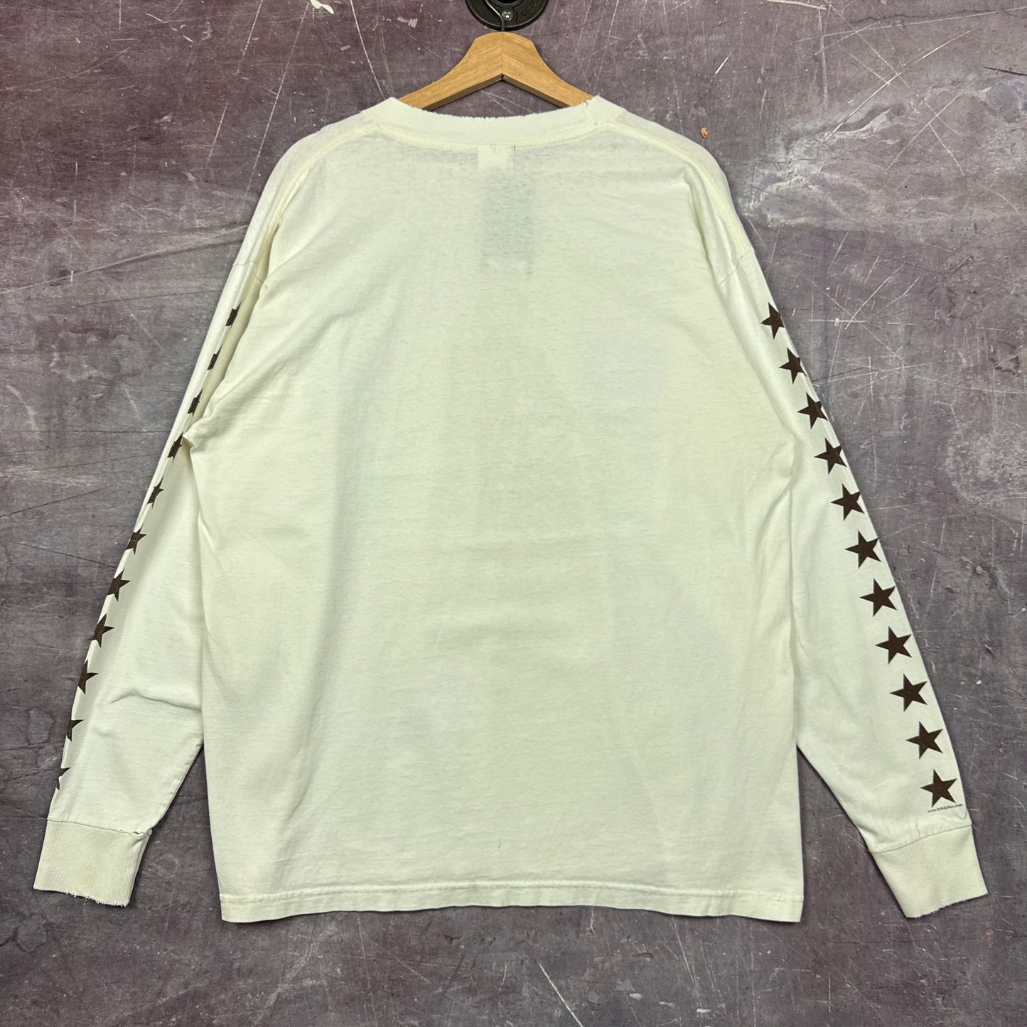 90s White Bob Dylan Star Sleeve Graphic Long Sleeve Shirt XL 2925