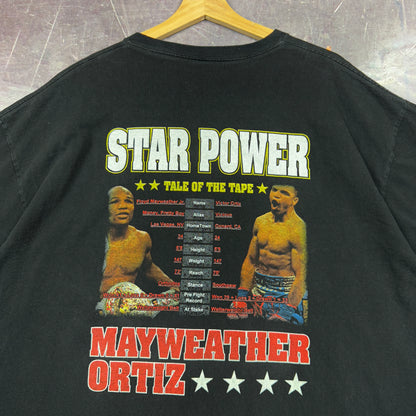 2011 Black Mayweather Ortiz World Welterweight Championship Boxing Graphic Shirt XXL 1120