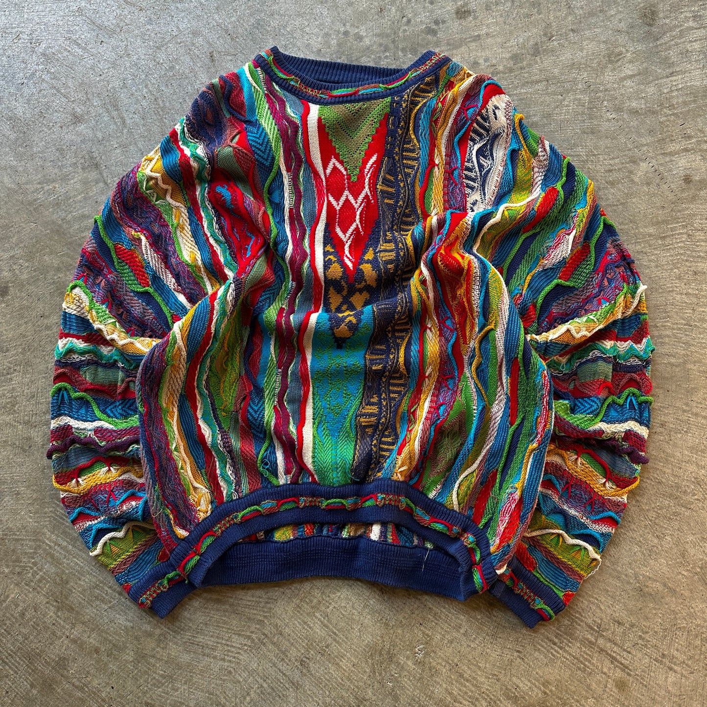 90s Multicolor Limnos Australia Coogi Style Sweater L 0617