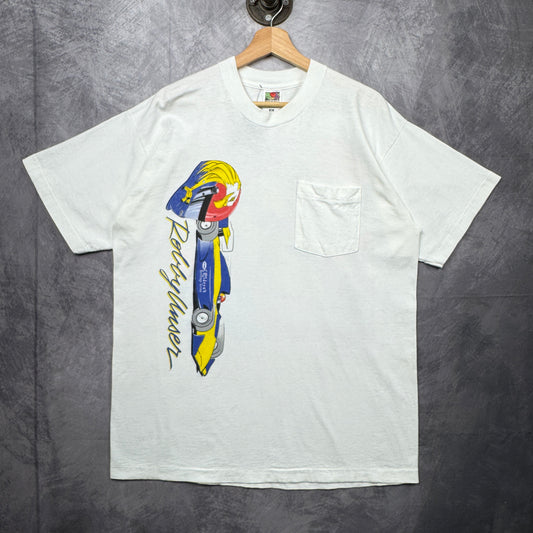 90s White Robby Unser Racing Shirt 3911