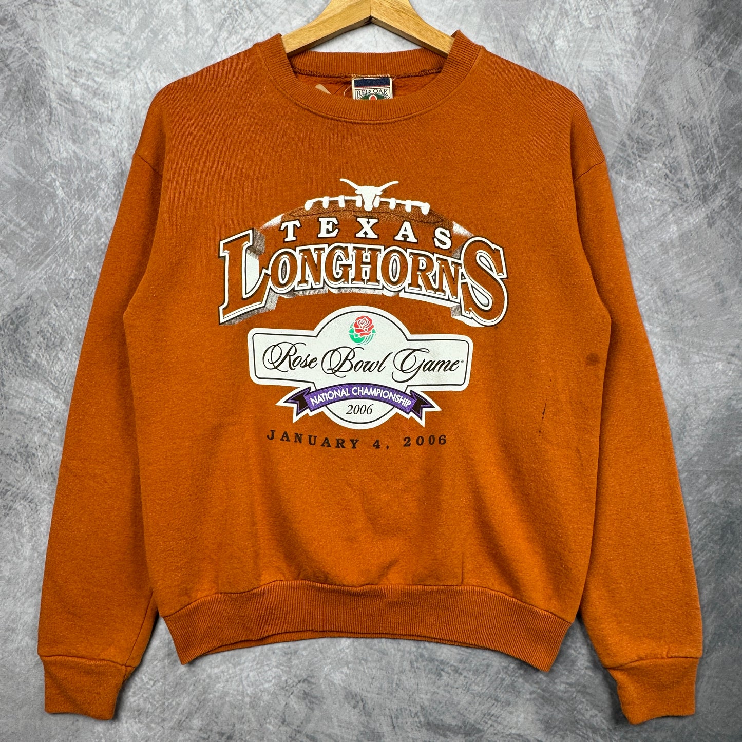 2006 Orange Rose Bowl Texas Longhorns Crewneck Sweatshirt 4370