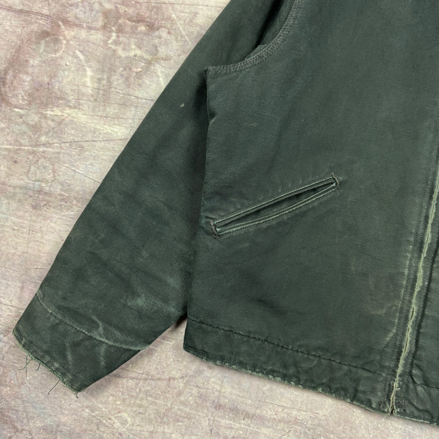 90s Black Carhartt Security Embroidered Detroit Work Jacket M 2378