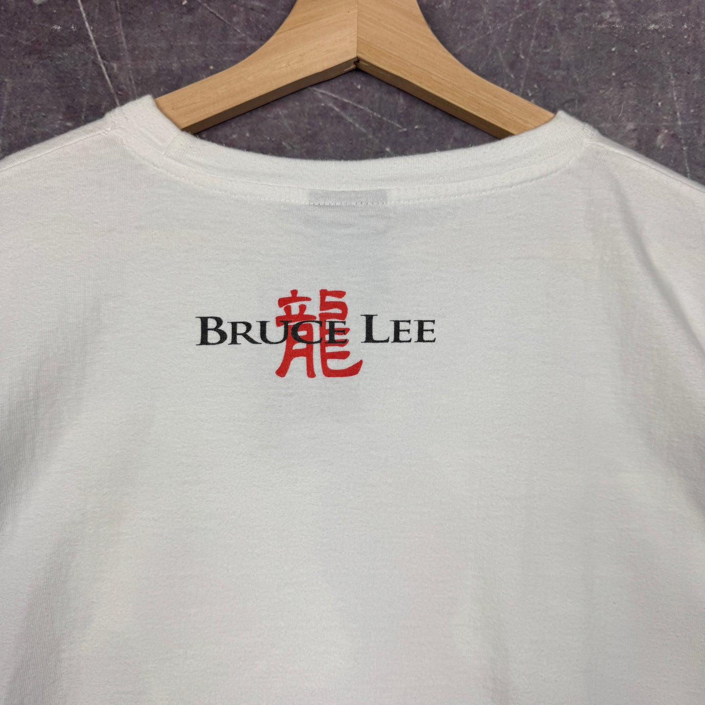 Early 00s White Bruce Lee The Mind Graphic Shirt XL 0842