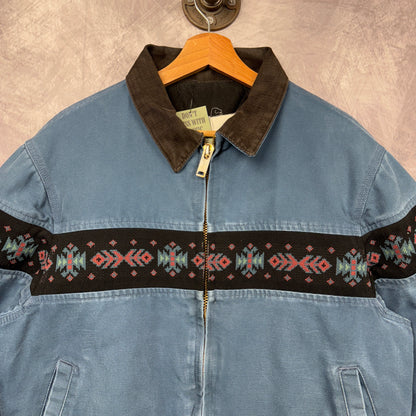 90s Blue Carhartt Aztec Jacket 4056