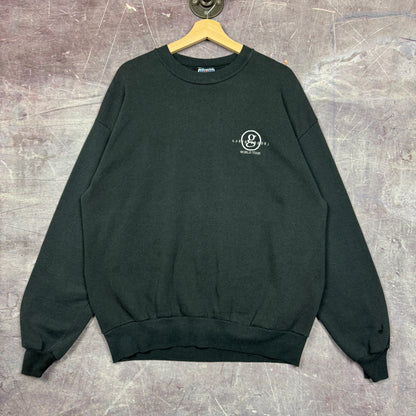 90s Black Embroidered Garth Brooks World Tour Graphic Crewneck Sweatshirt L 1741