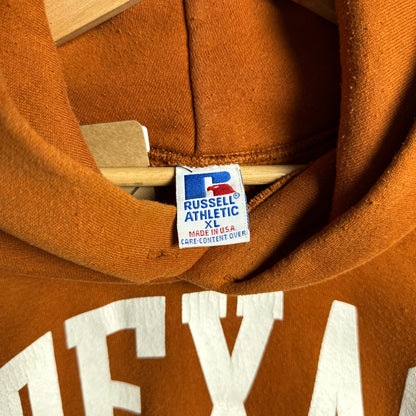 90s Orange Russell Texas Longhorns Hoodie 4422