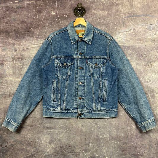 80s Medium Wash Levi's Type 3 Denim Trucker Jacket M 0518