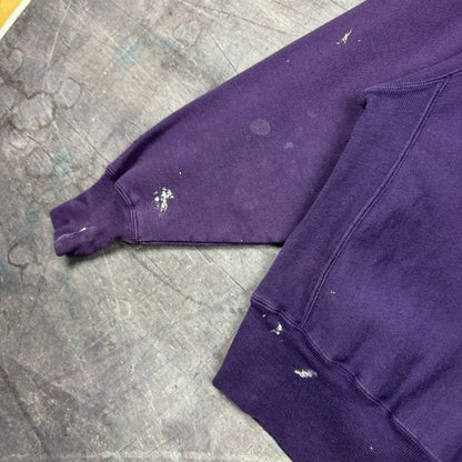 90s Purple University of Scranton Paint Splatter Crewneck Sweatshirt M 0088