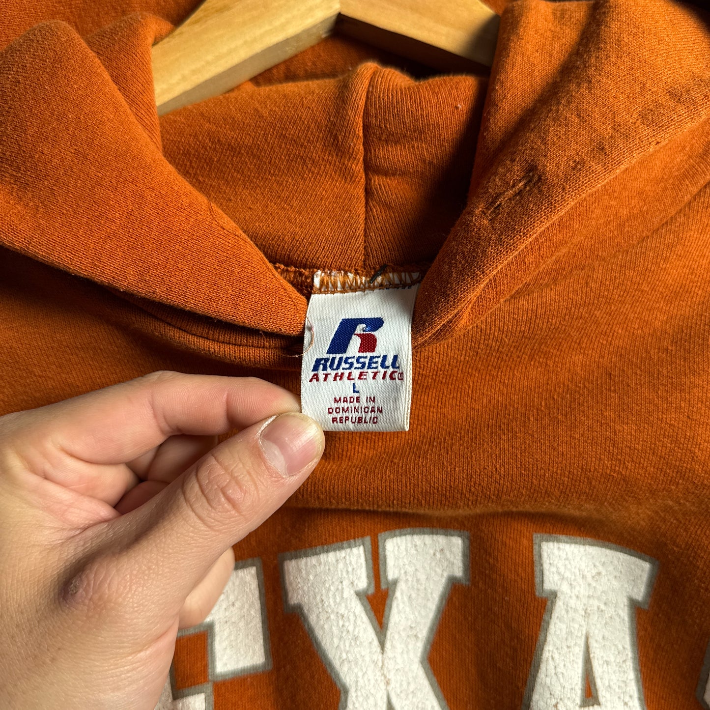 90s Orange Russell Texas Longhorns Hoodie 4420