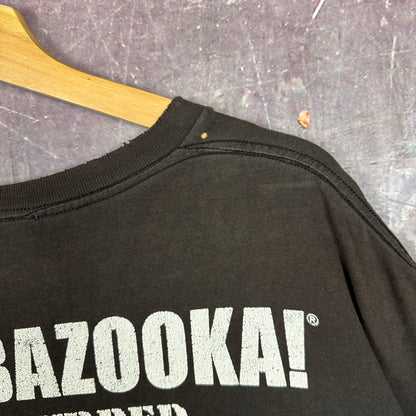 2001 Faded Black United Locobazooka USA Flag Graphic Shirt XL 2813