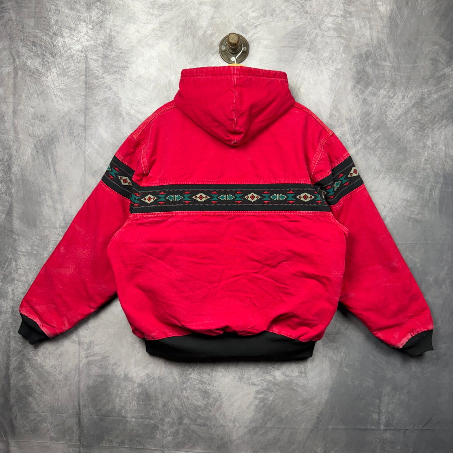 90s Red Carhartt Aztec Jacket 4057