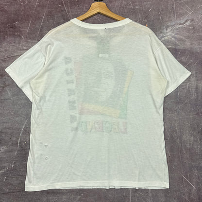 1981 White Bob Marley Memorial Legend Jamaica Graphic Shirt Boxy L 2924