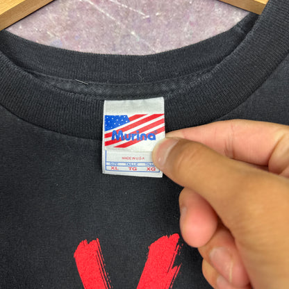 2005 Faded Black Vertigo Tour V Peace Bomb Graphic Shirt XL 2832