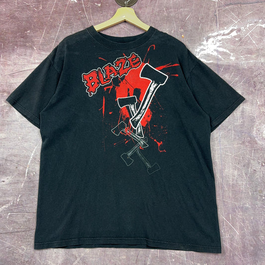 Early 00s Faded Black Blaze ICP Throw Your Hatchet In The Air Graphic Shirt L 2890