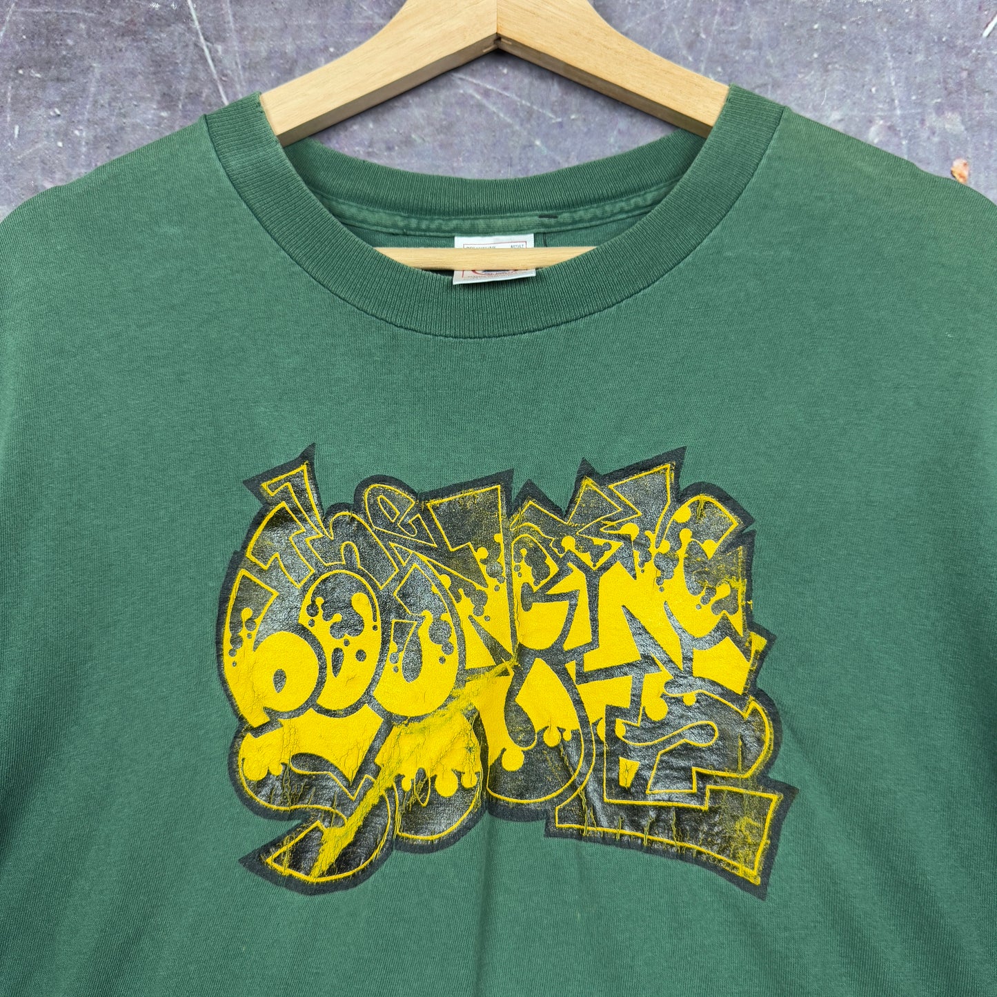 90s Green The Bouncing Souls Punk Band Graphic Shirt L 0998