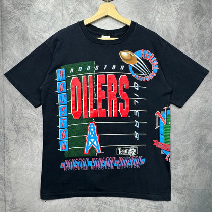 1992 Black Houston Oilers Shirt 4228