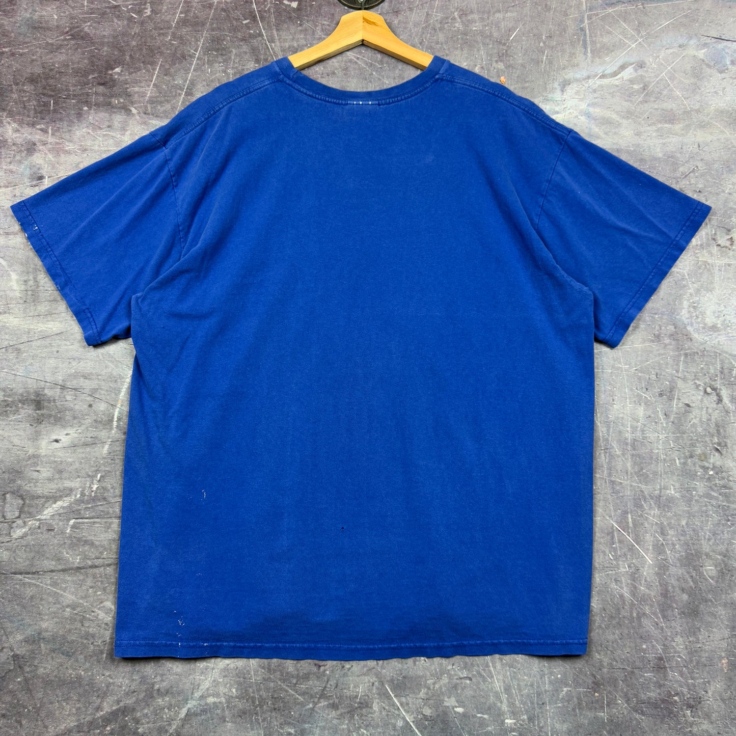 Early 00s Blue Nike Mettalic Center Swoosh Essential Logo Shirt XL 0983