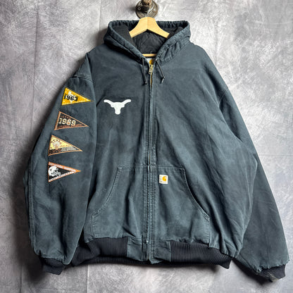 90s Black Texas Longhorns Carhartt Active Jacket 4448