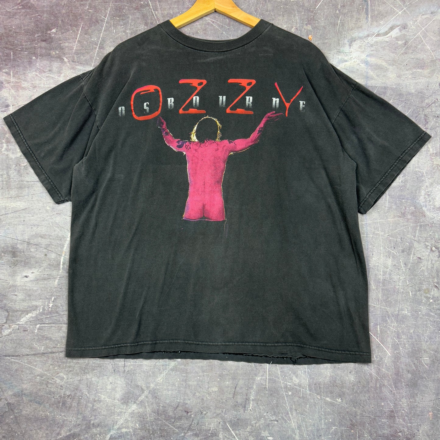 90s Faded Black Ozzy Osbourne No Crap Rock & Roll Graphic Shirt XL 0916