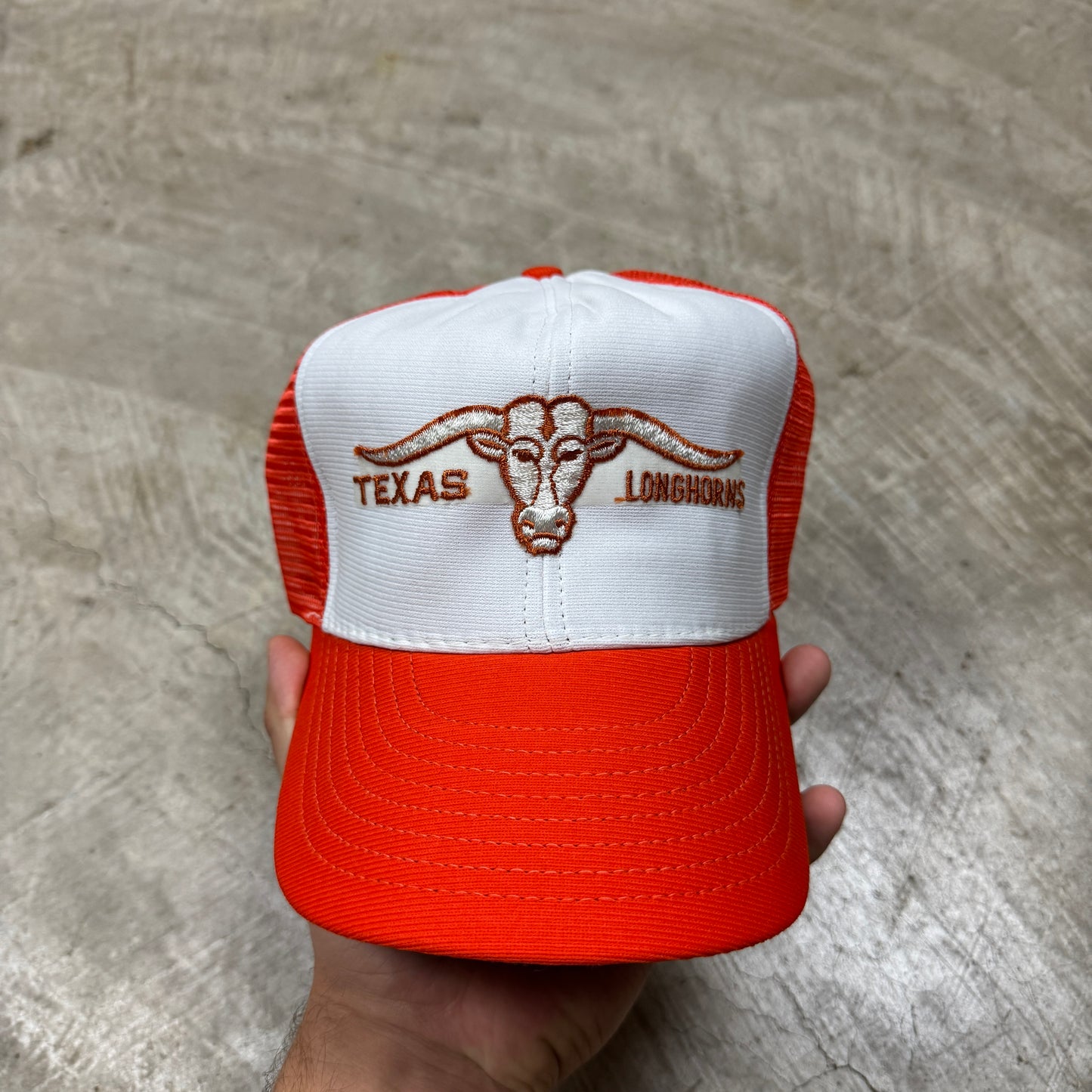 80s White University of Texas Longhorns Deadstock Trucker Hat