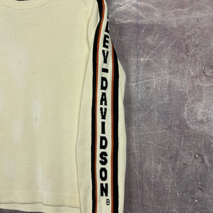 90s Off White Harley Davidson Knit Sweater 3071
