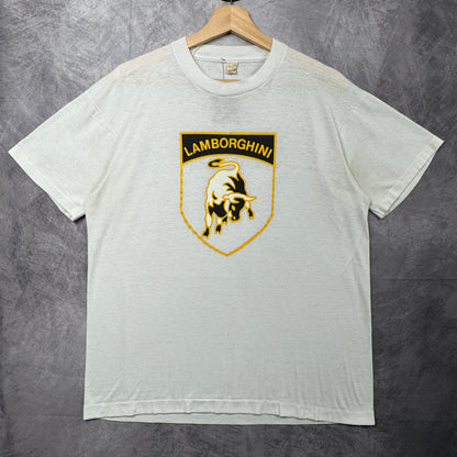 80s White Lamborghini Shirt 3914