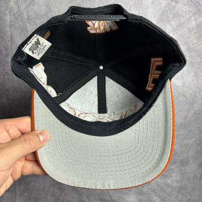 90s Texas Longhorns Black Dome TOW Graffiti Snapback Hat 4626