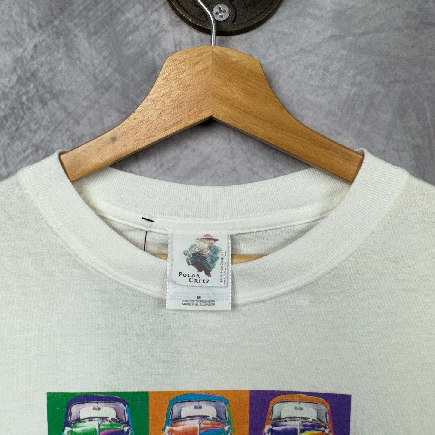 90s White Volkswagen Bug Shirt 3891