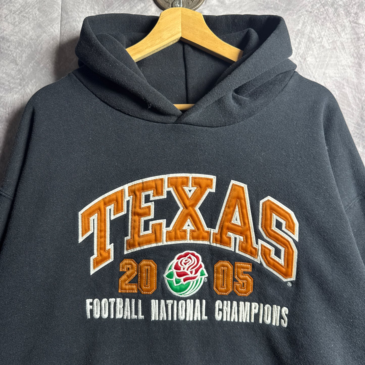 2005 Black Texas Longhorns Rose Bowl Hoodie 4579