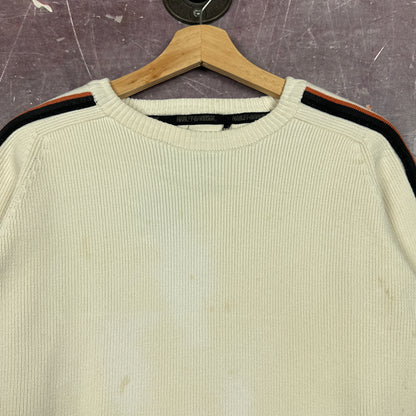 90s Off White Harley Davidson Knit Sweater 3071